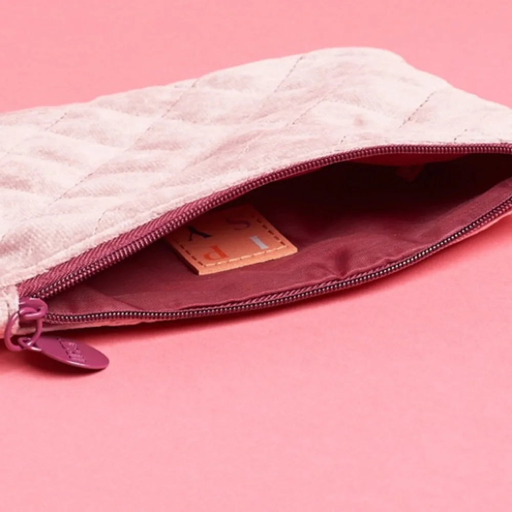 Ipsy Pink Velvet Glam Cosmetic Bag